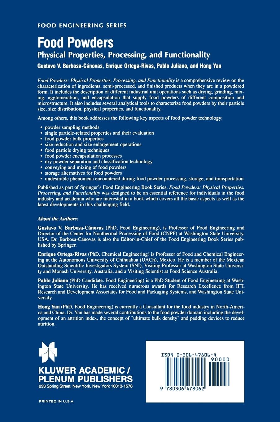 Rückseitencover Food Powders