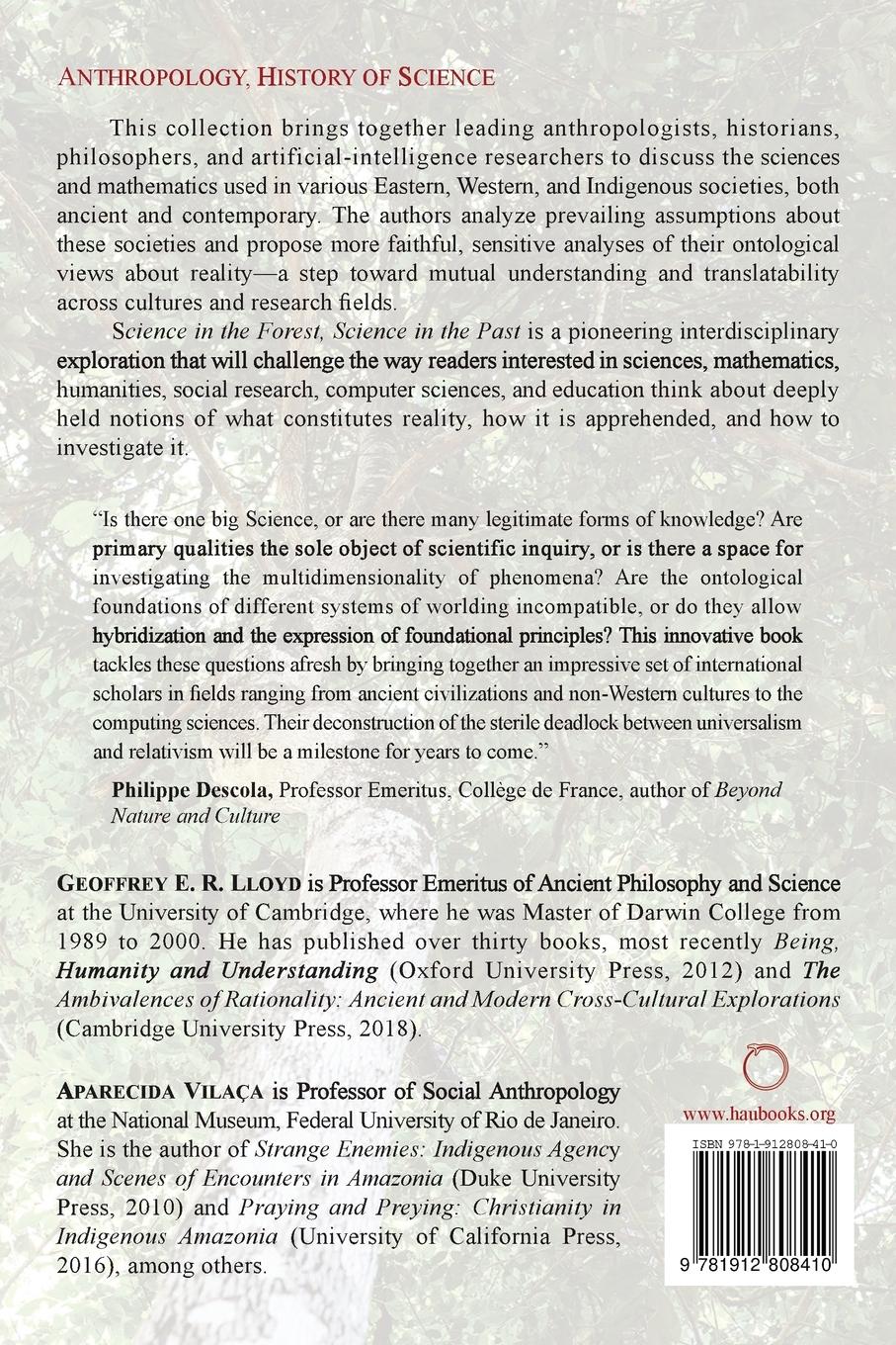 Rückseitencover Science in the Forest, Science in the Past