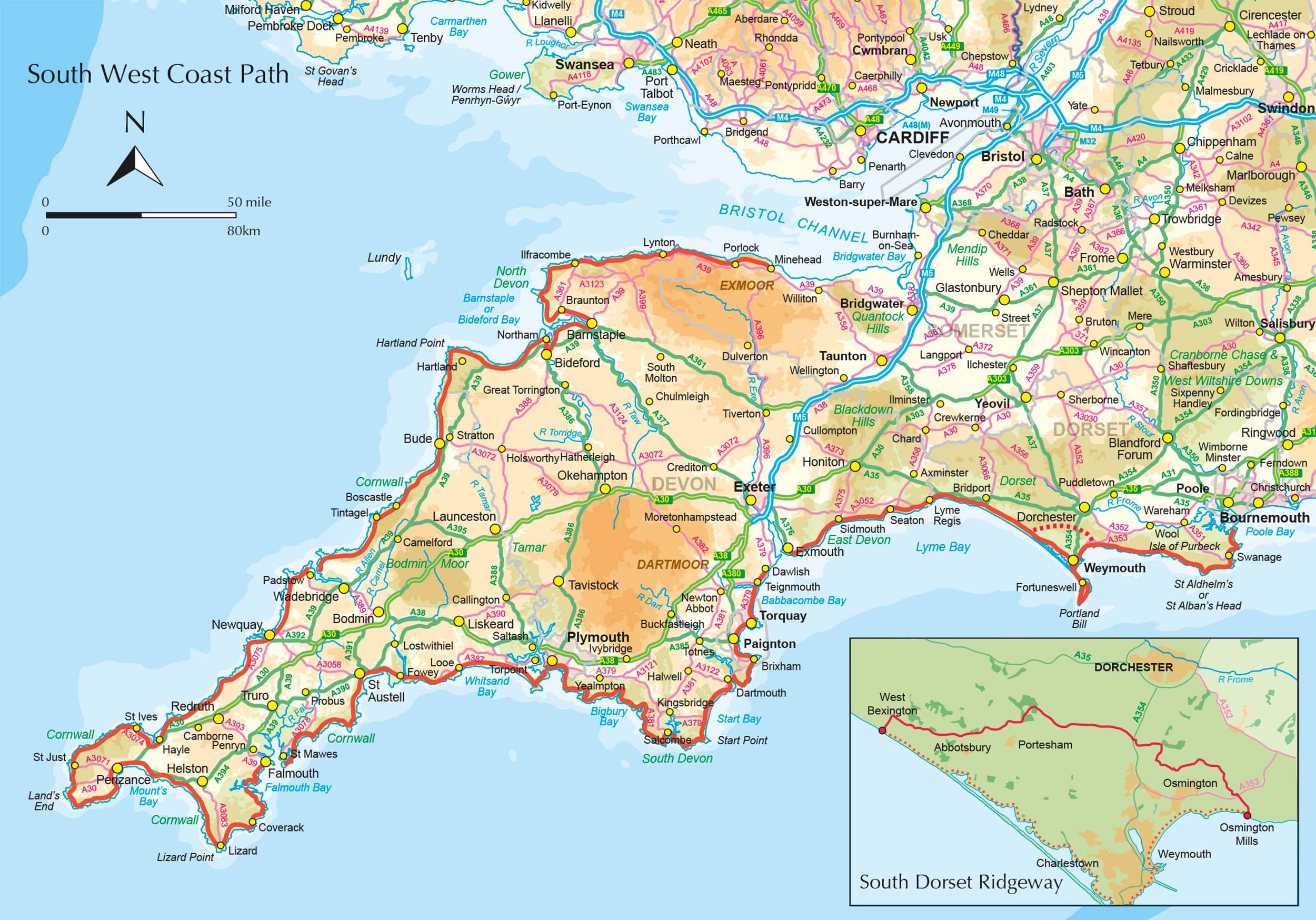 Beispielinhalt (Bild) Walking the South West Coast Path