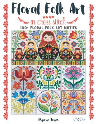 Vorderes Coverbild Floral Folk Art in Cross Stitch