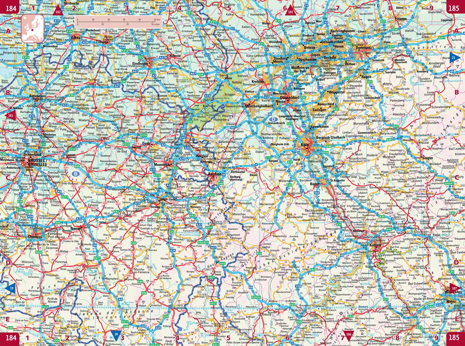 Beispielinhalt (Bild) Collins Essential Road Atlas Europe