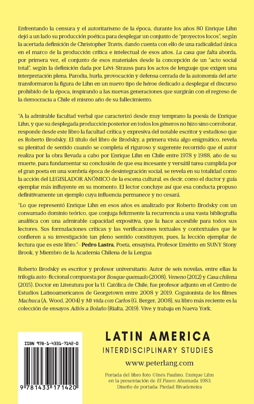 Rückseitencover La casa que falta