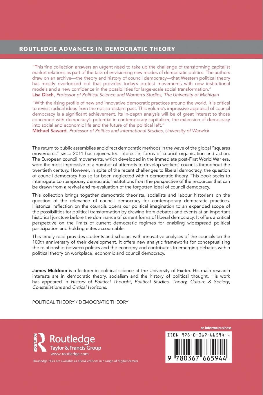 Rückseitencover Council Democracy