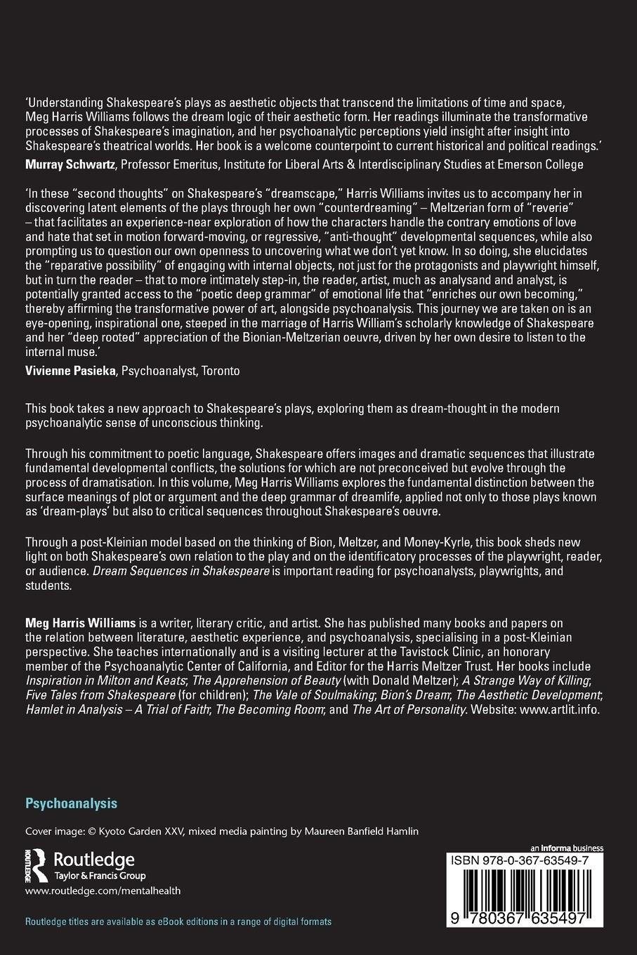 Rückseitencover Dream Sequences in Shakespeare