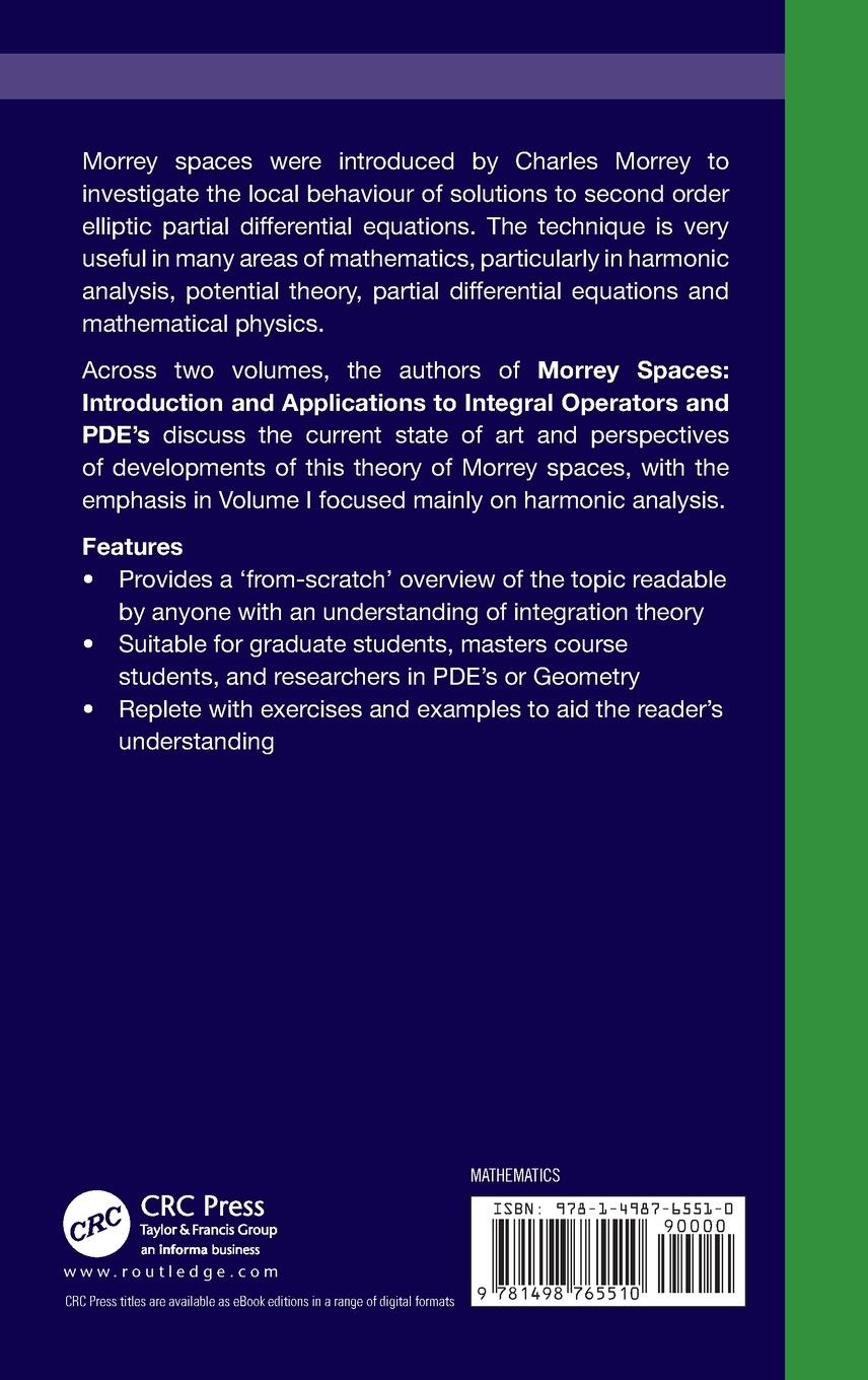 Rückseitencover Morrey Spaces