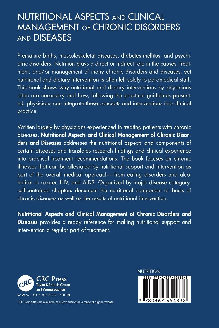 Rückseitencover Nutritional Aspects and Clinical Management of Chronic Disorders and Diseases