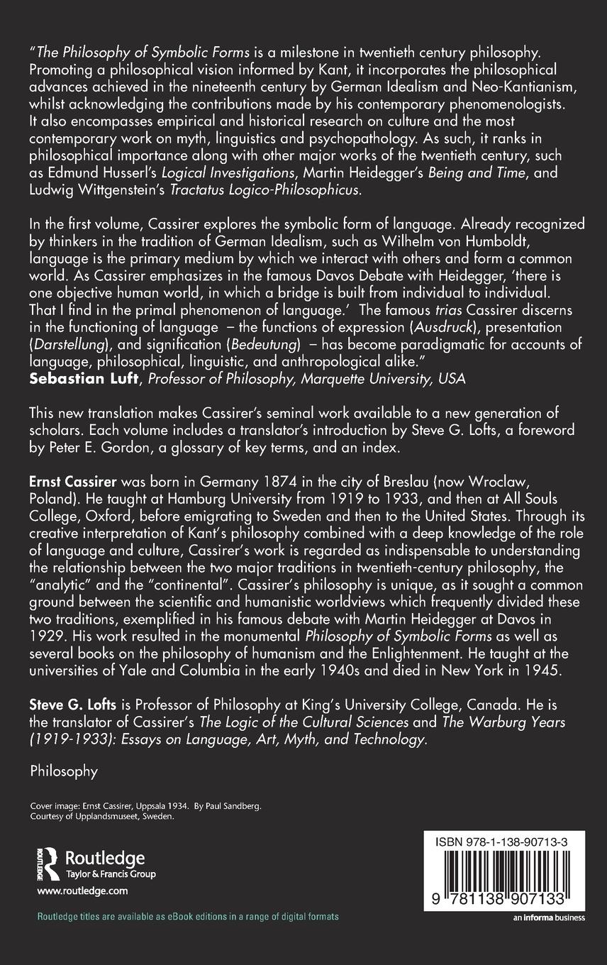 Rückseitencover The Philosophy of Symbolic Forms, Volume 1