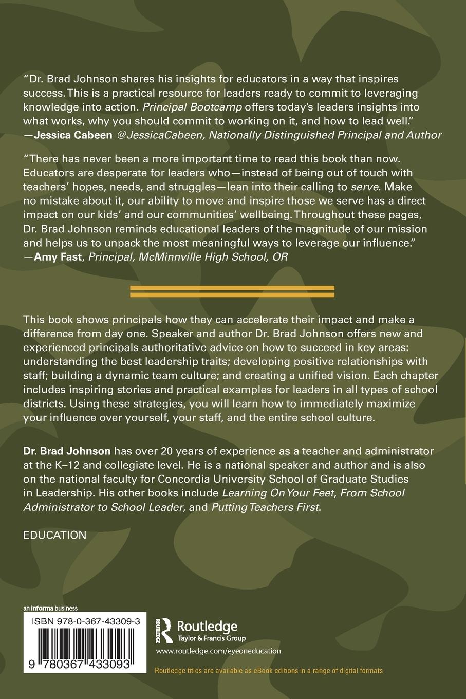 Rückseitencover Principal Bootcamp