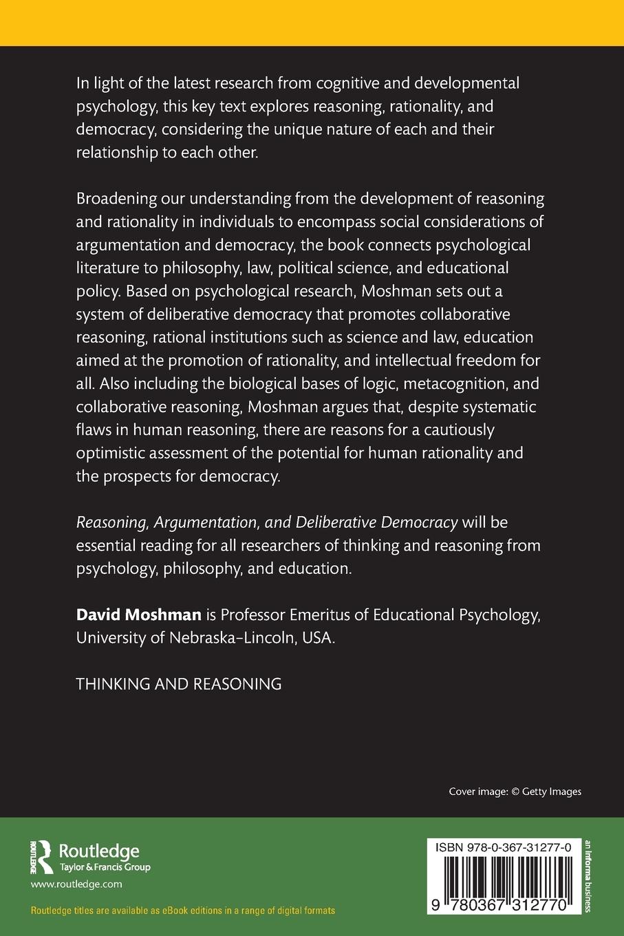 Rückseitencover Reasoning, Argumentation, and Deliberative Democracy