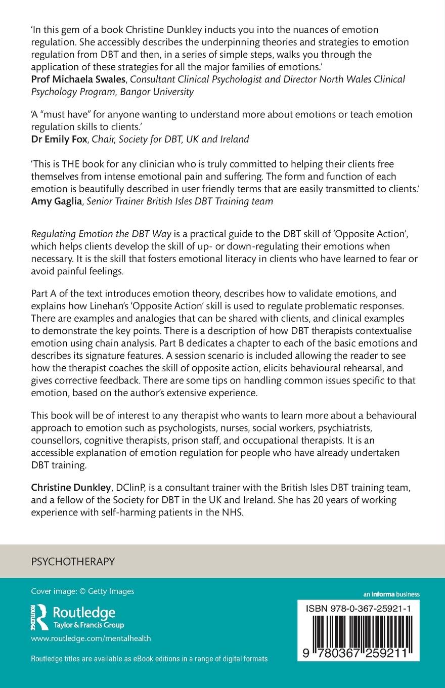 Rückseitencover Regulating Emotion the DBT Way