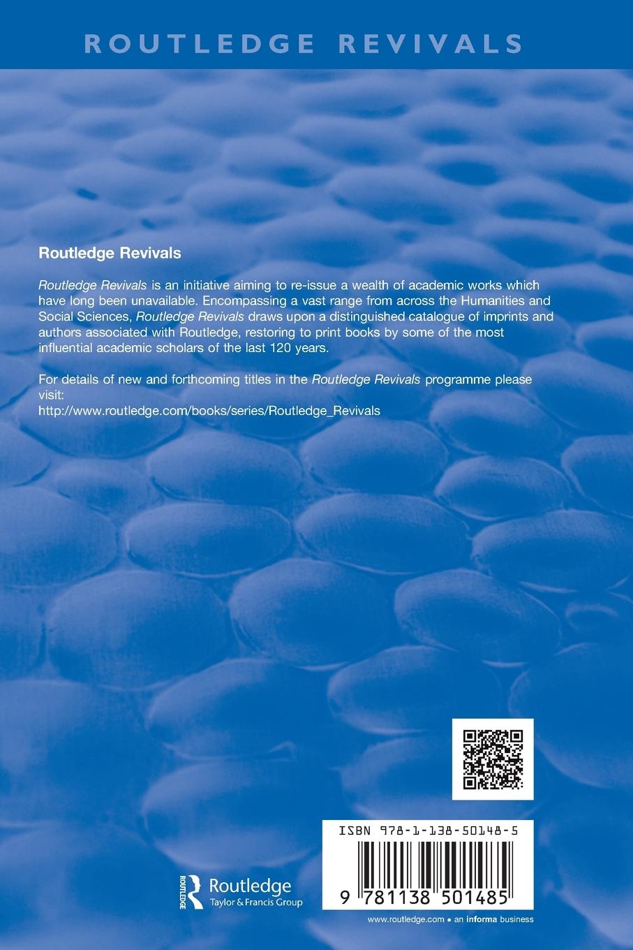 Rückseitencover Routledge Revivals