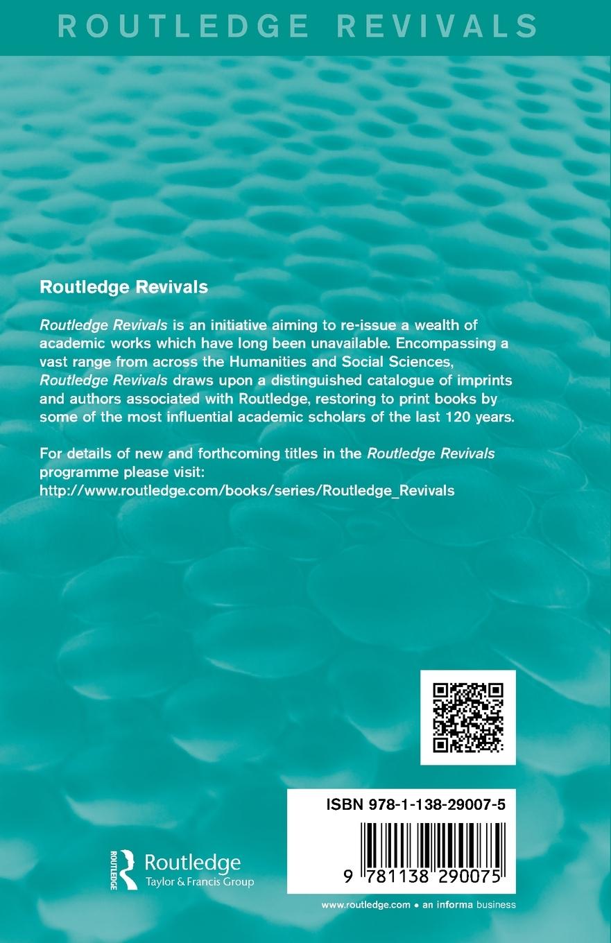 Rückseitencover Routledge Revivals