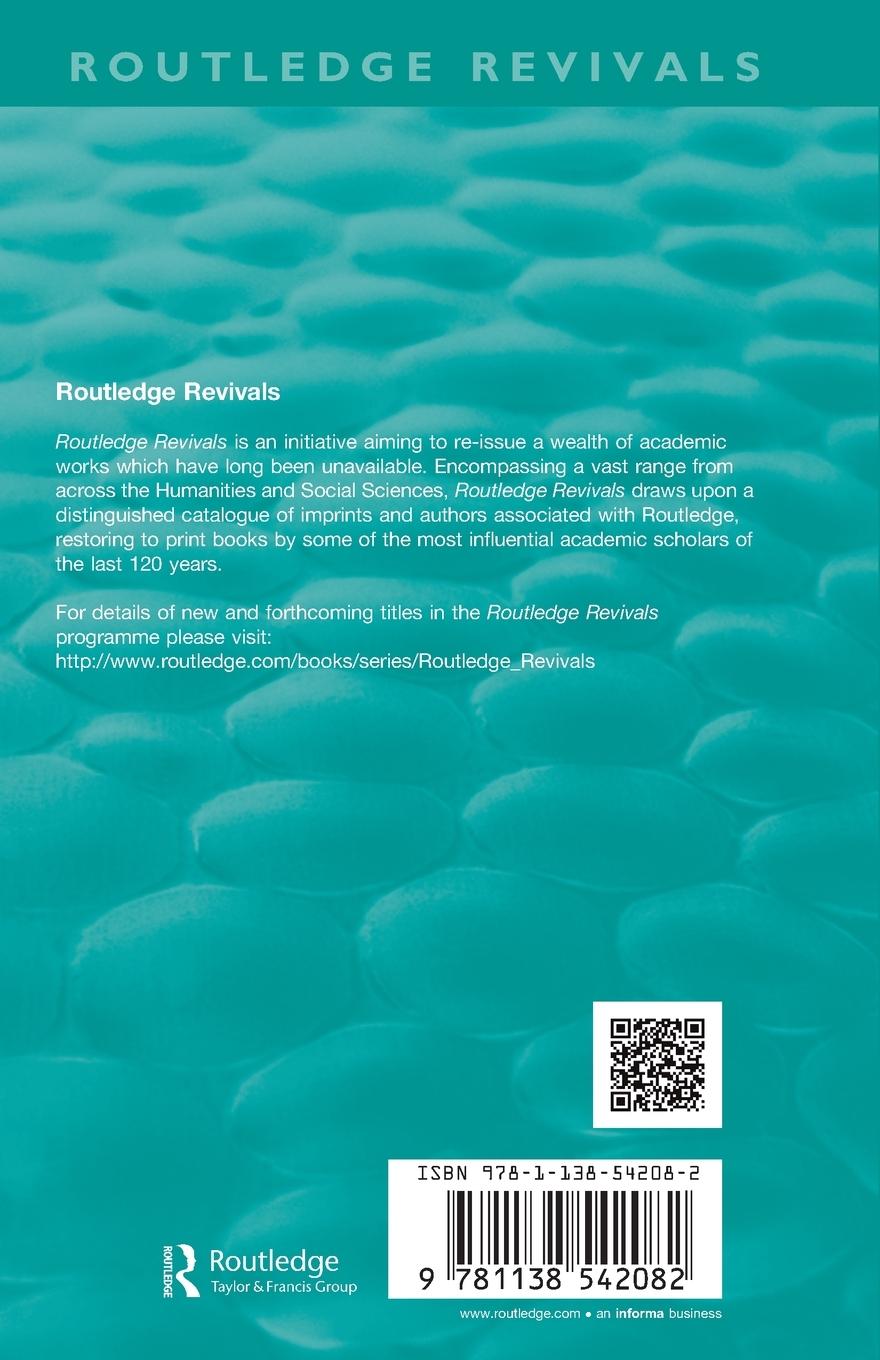 Rückseitencover Routledge Revivals