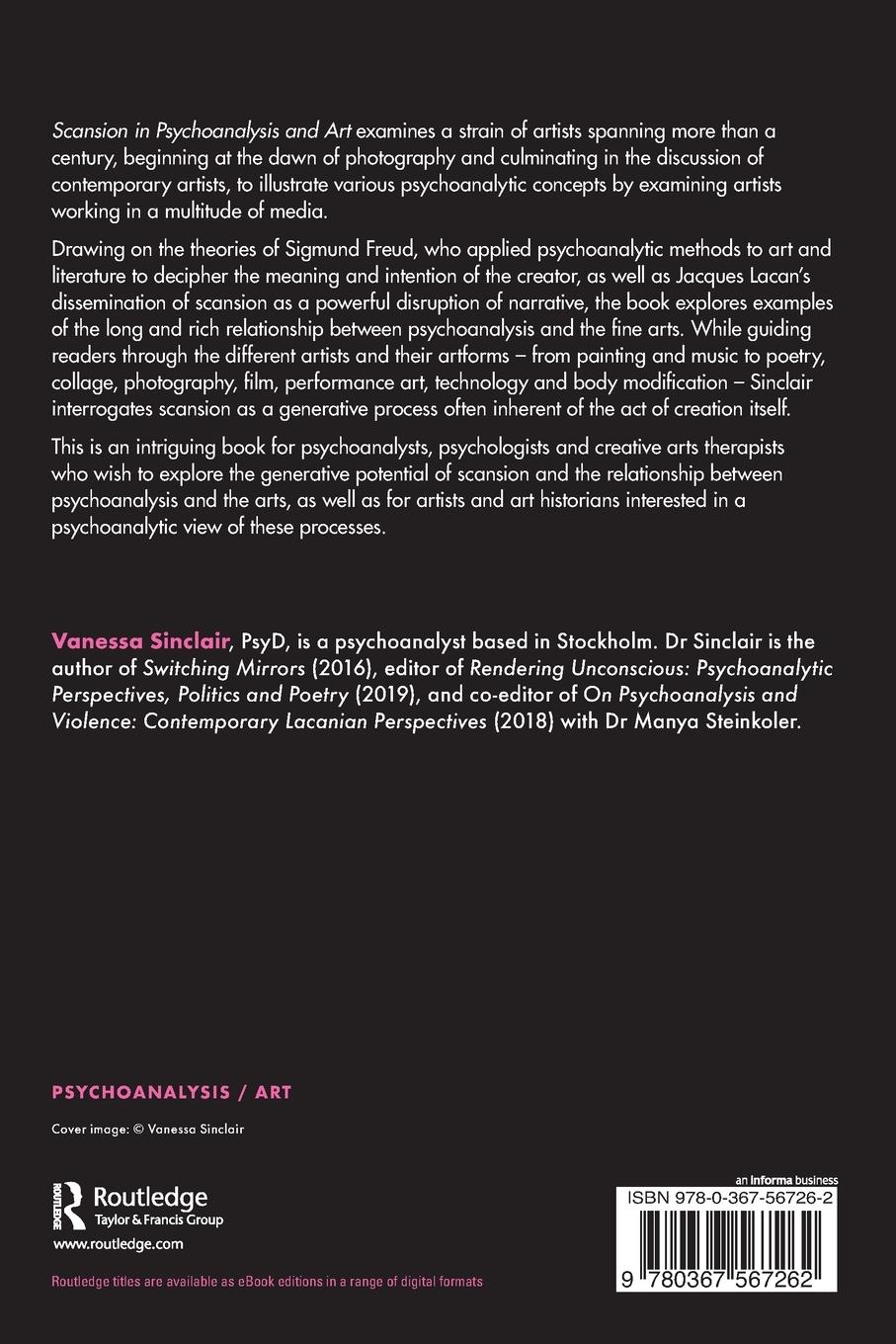 Rückseitencover Scansion in Psychoanalysis and Art