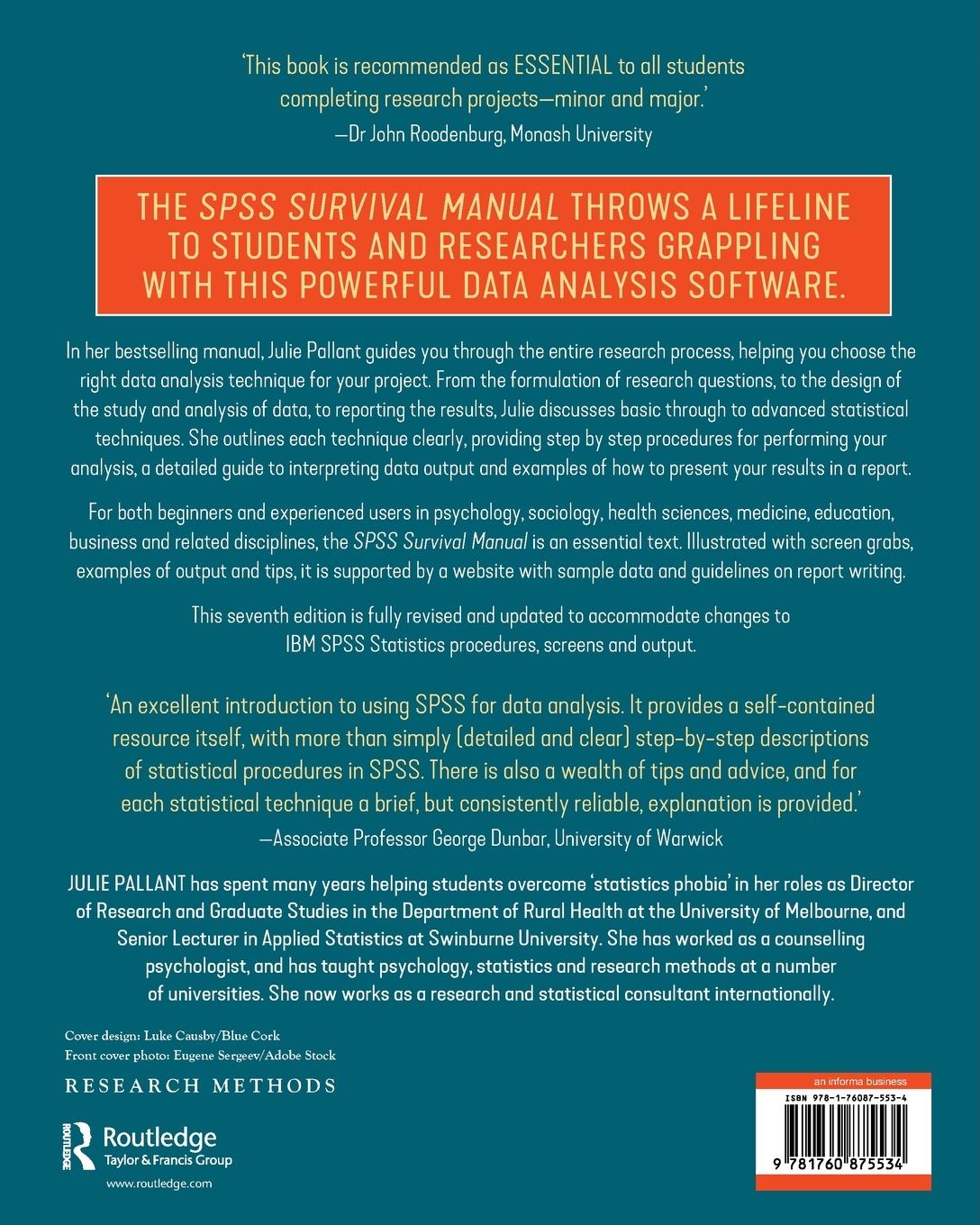 Rückseitencover SPSS Survival Manual