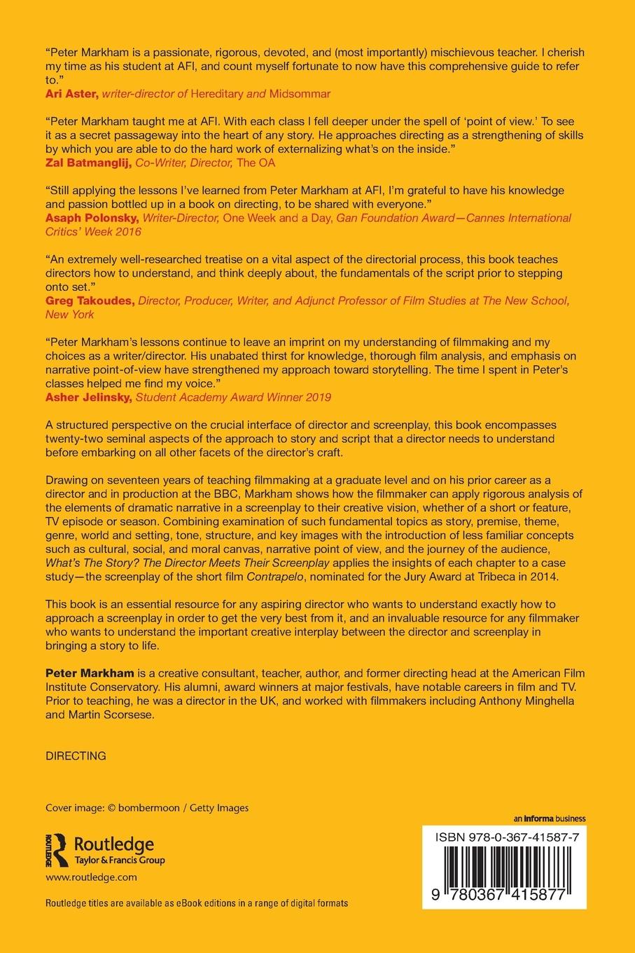 Rückseitencover What's the Story? The Director Meets Their Screenplay