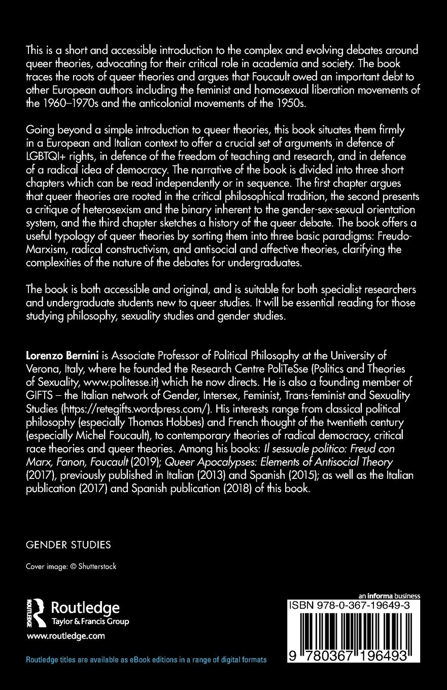 Rückseitencover Queer Theories