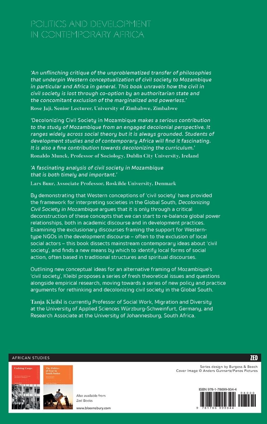 Rückseitencover Decolonizing Civil Society in Mozambique
