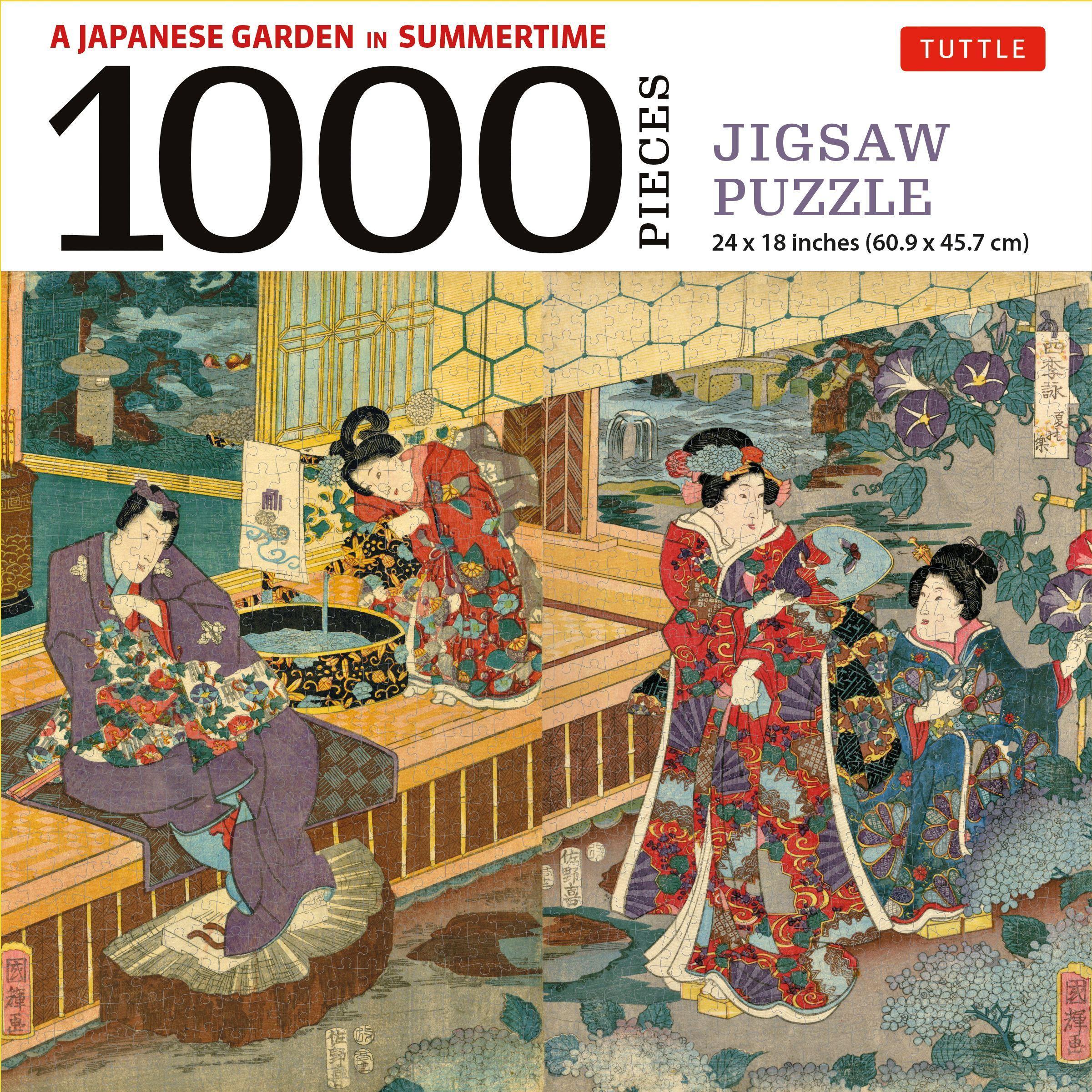 Vorderes Coverbild A Japanese Garden in Summertime - 1000 Piece Jigsaw Puzzle