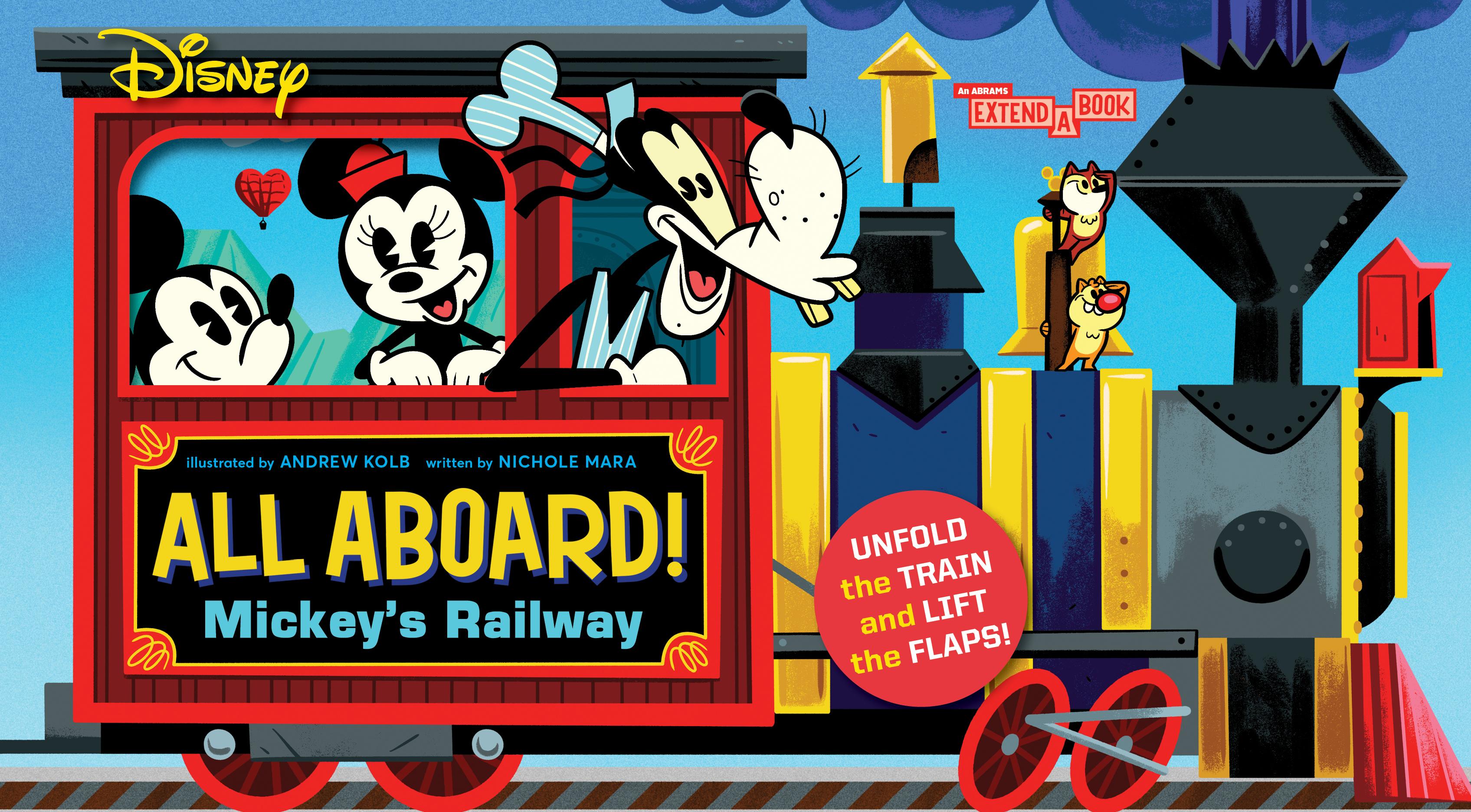 Vorderes Coverbild Disney All Aboard! Mickey's Railway (an Abrams Extend-A-Book)