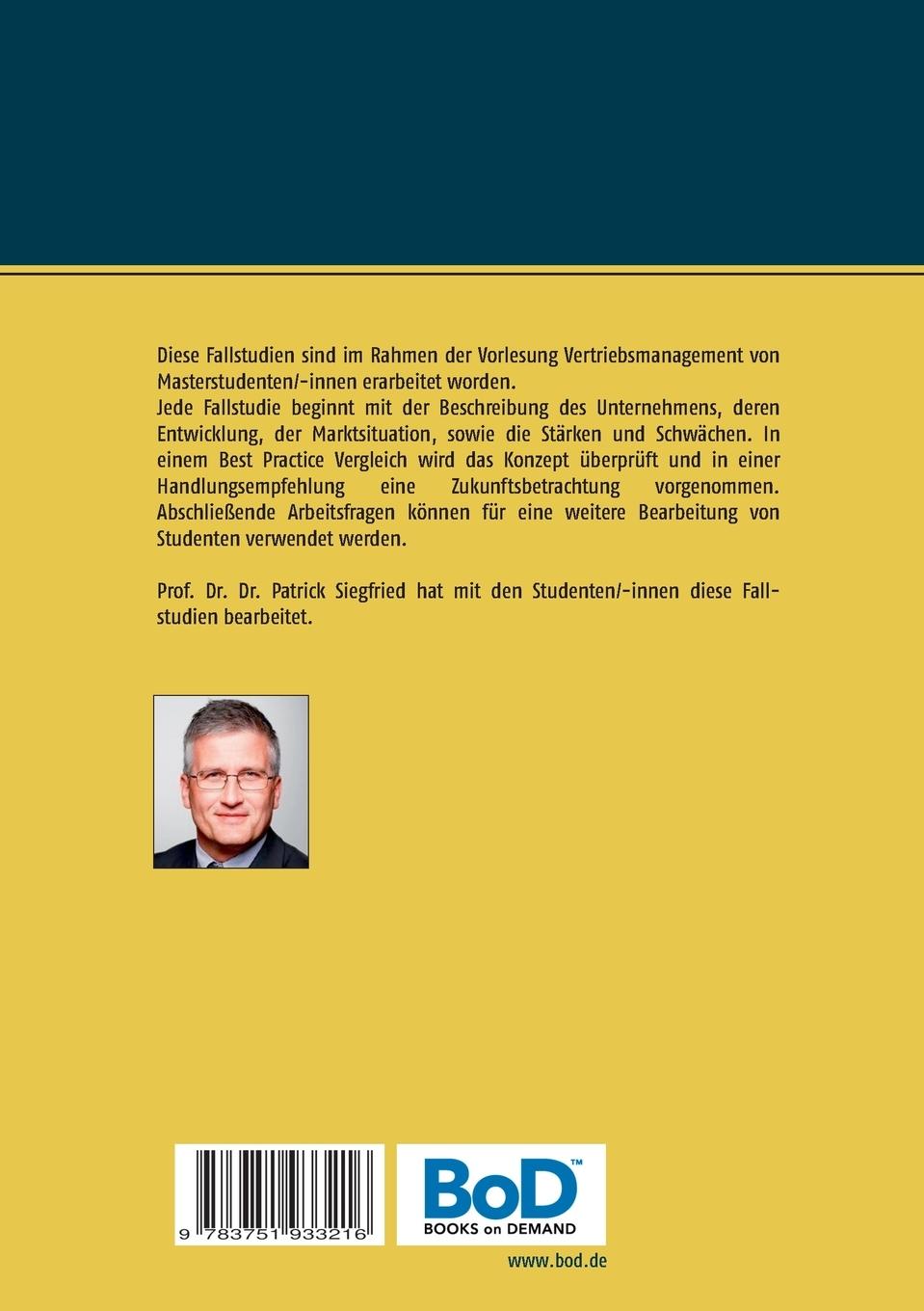 Rückseitencover Marketing- und Vertriebskonzepte von erfolgreichen Unternehmen