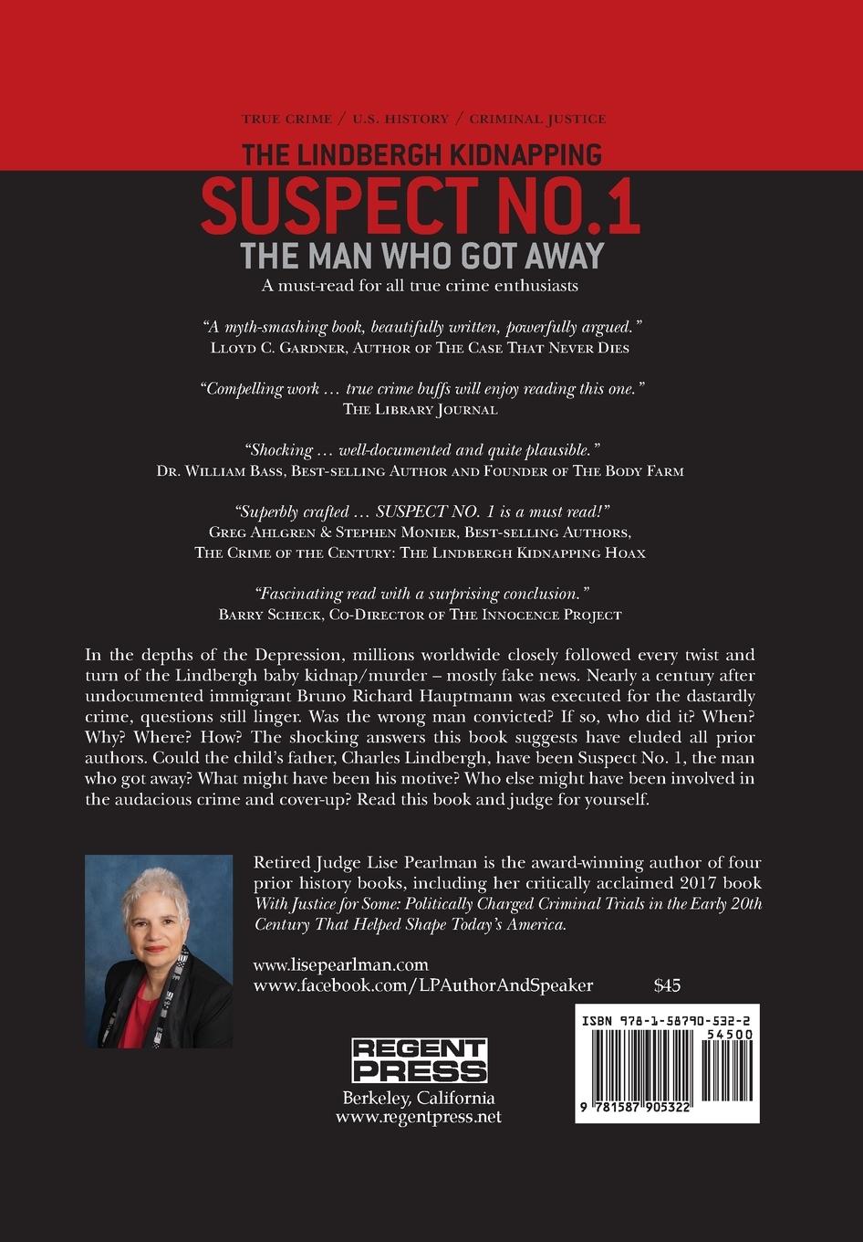 Rückseitencover The Lindbergh Kidnapping Suspect No. 1