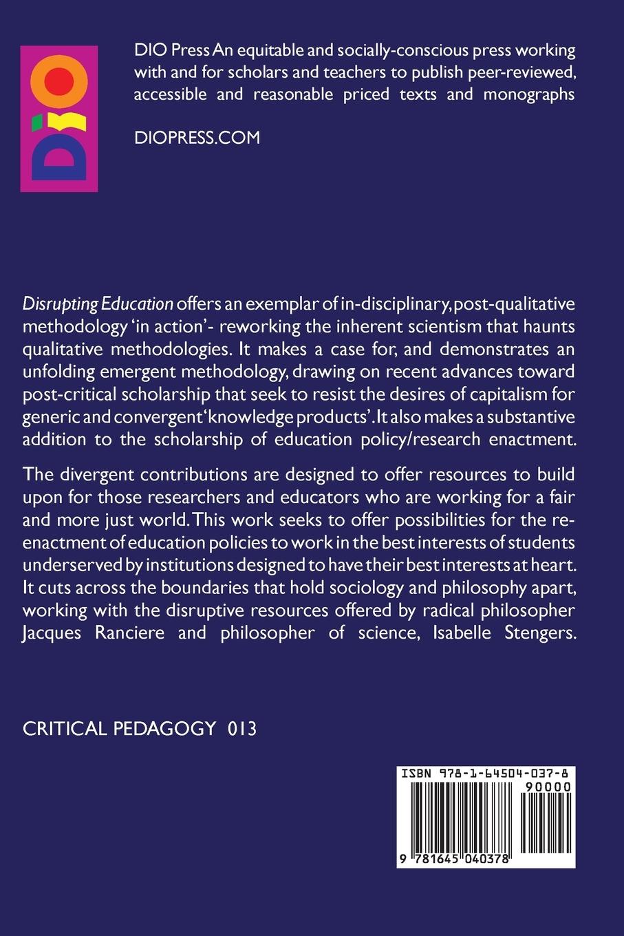 Rückseitencover Disrupting Education Policy Enactment Research