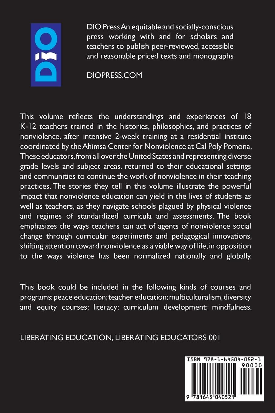 Rückseitencover Teachers Teaching Nonviolence