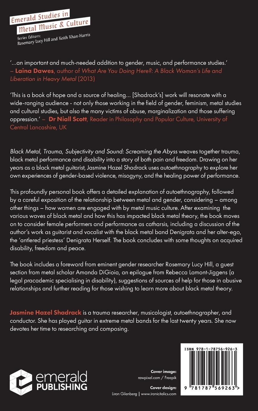 Rückseitencover Black Metal, Trauma, Subjectivity and Sound
