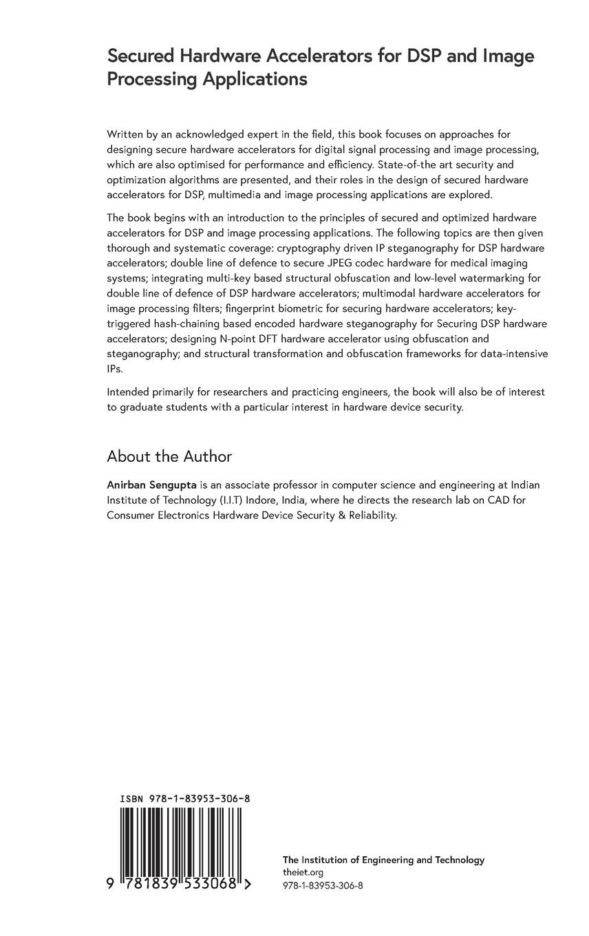 Rückseitencover Secured Hardware Accelerators for DSP and Image Processing Applications