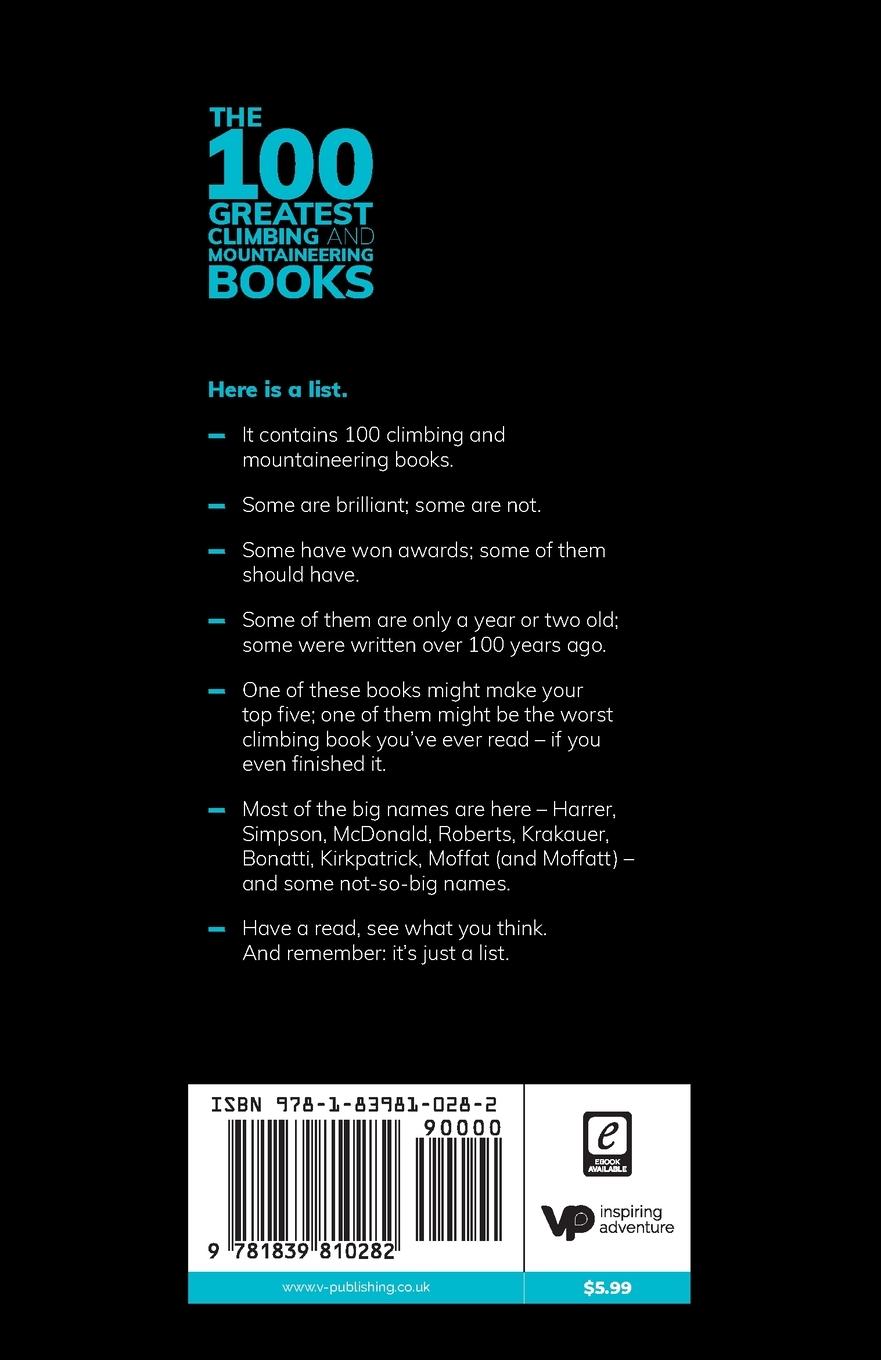 Rückseitencover The 100 Greatest Climbing and Mountaineering Books