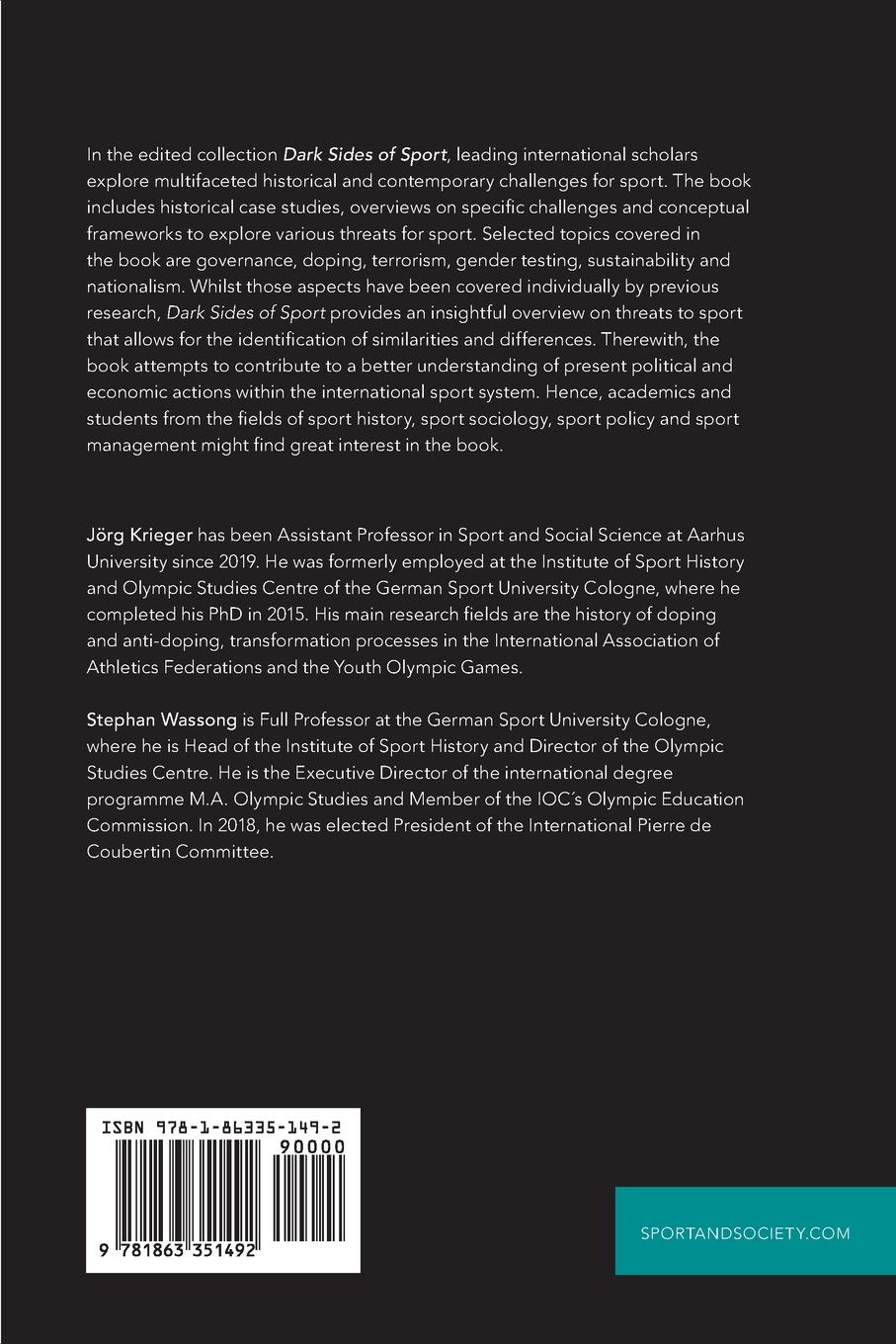 Rückseitencover Dark Sides of Sport
