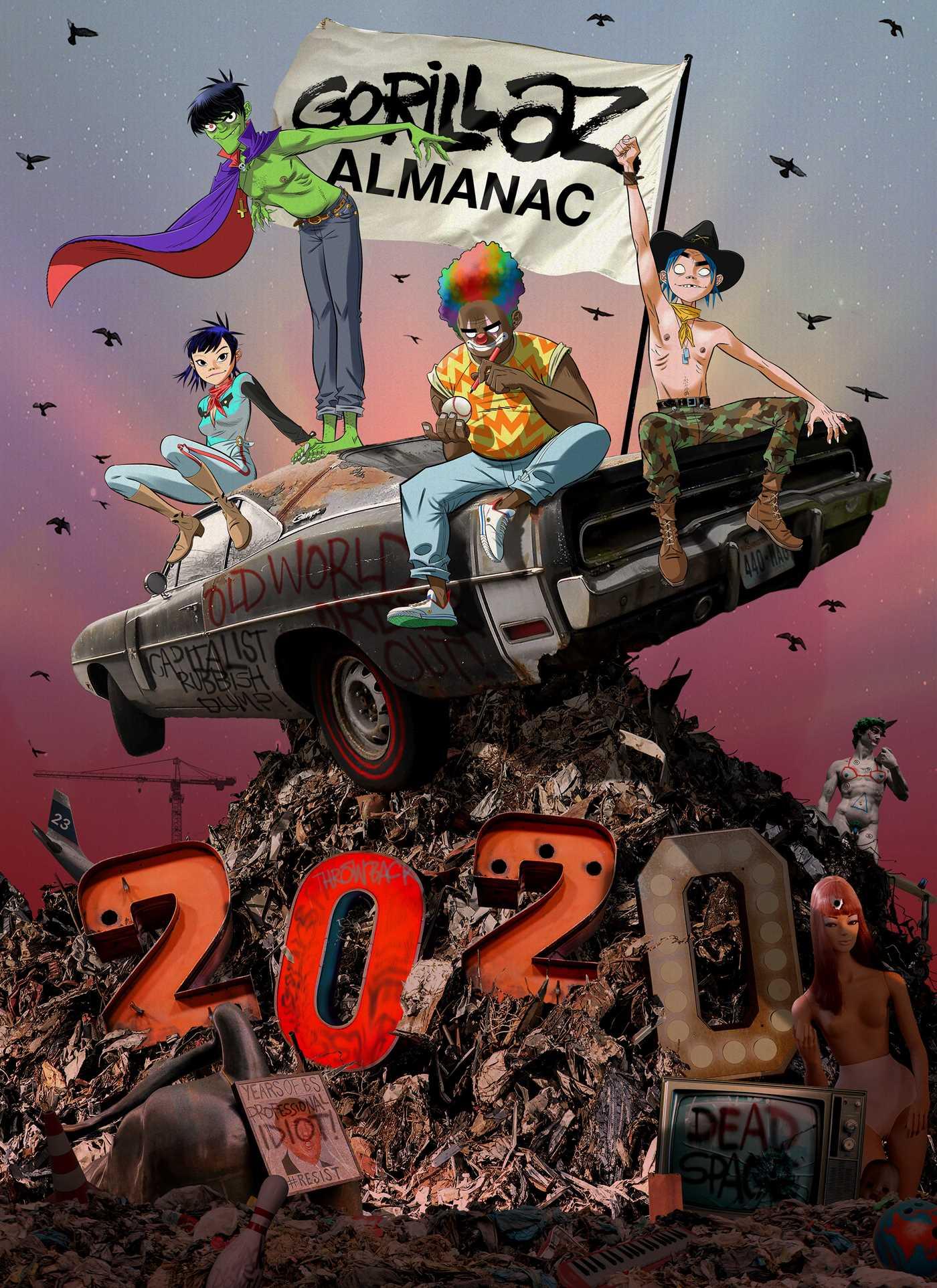 Vorderes Coverbild Gorillaz Almanac 2020