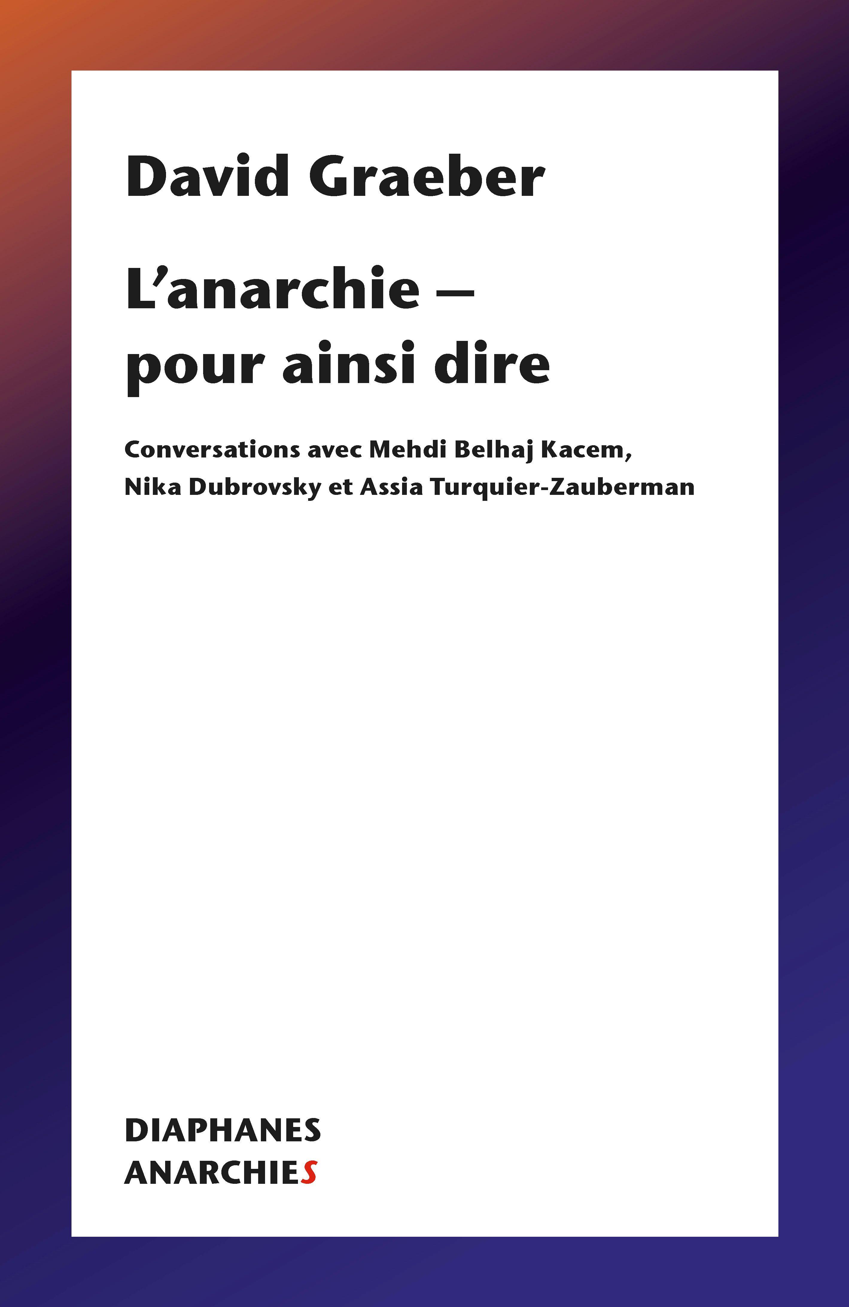 Vorderes Coverbild L'Anarchie - Pour Ainsi Dire