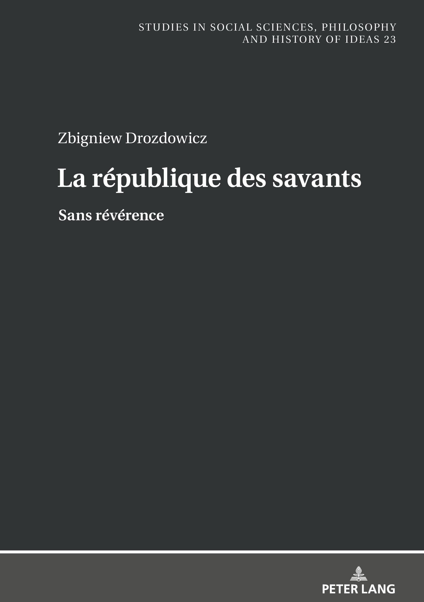 Vorderes Coverbild La république des savants
