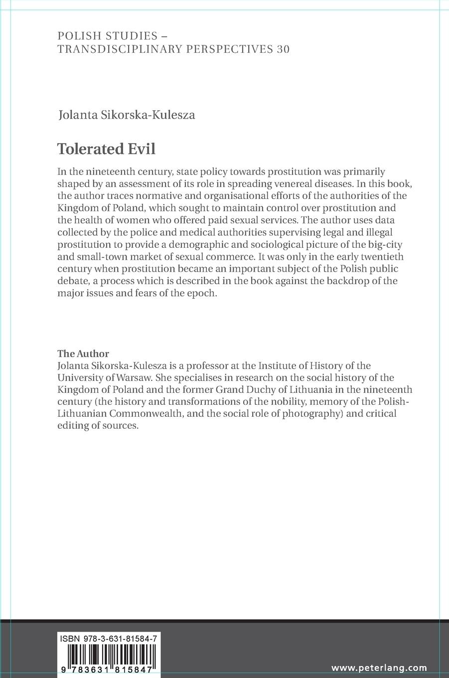 Rückseitencover Tolerated Evil