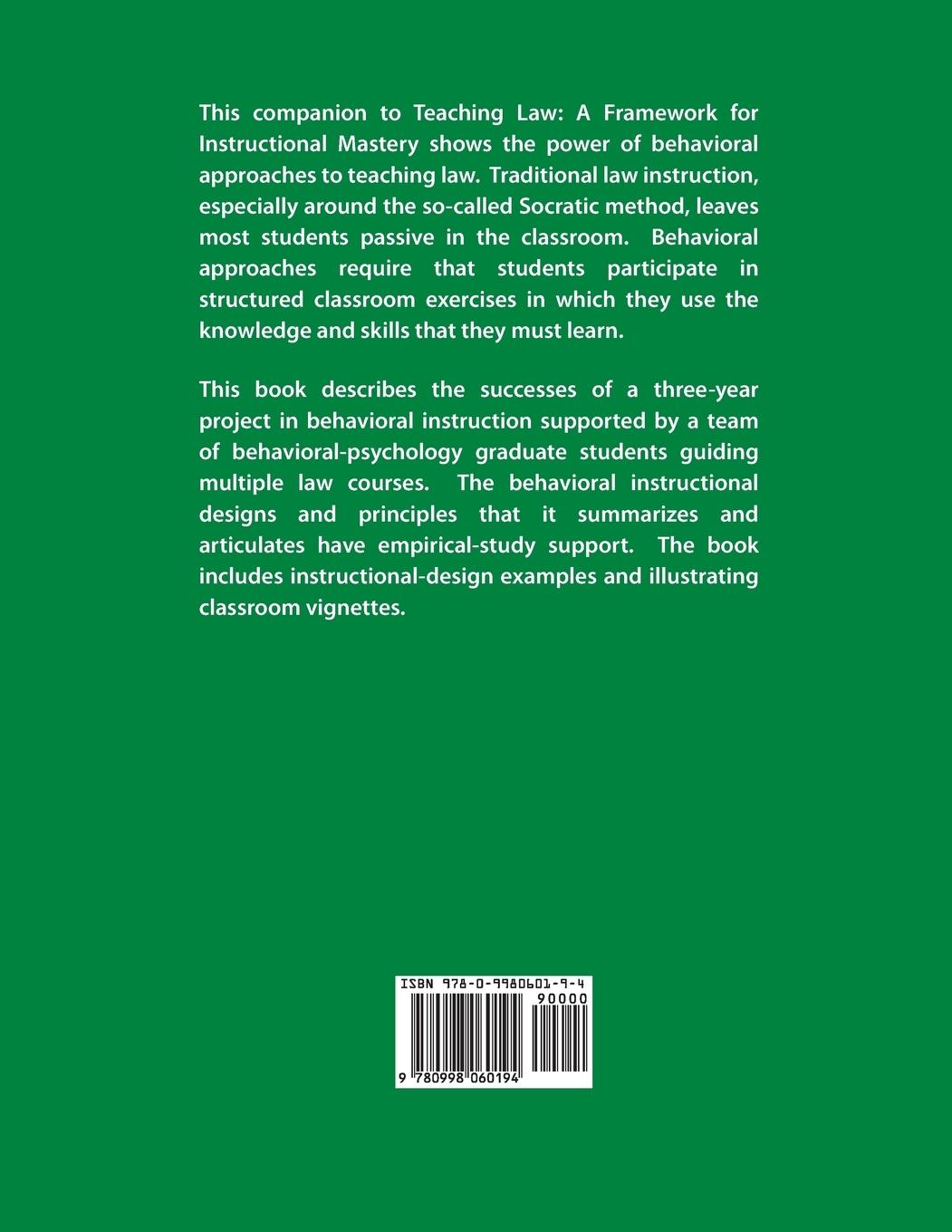 Rückseitencover Teaching Law