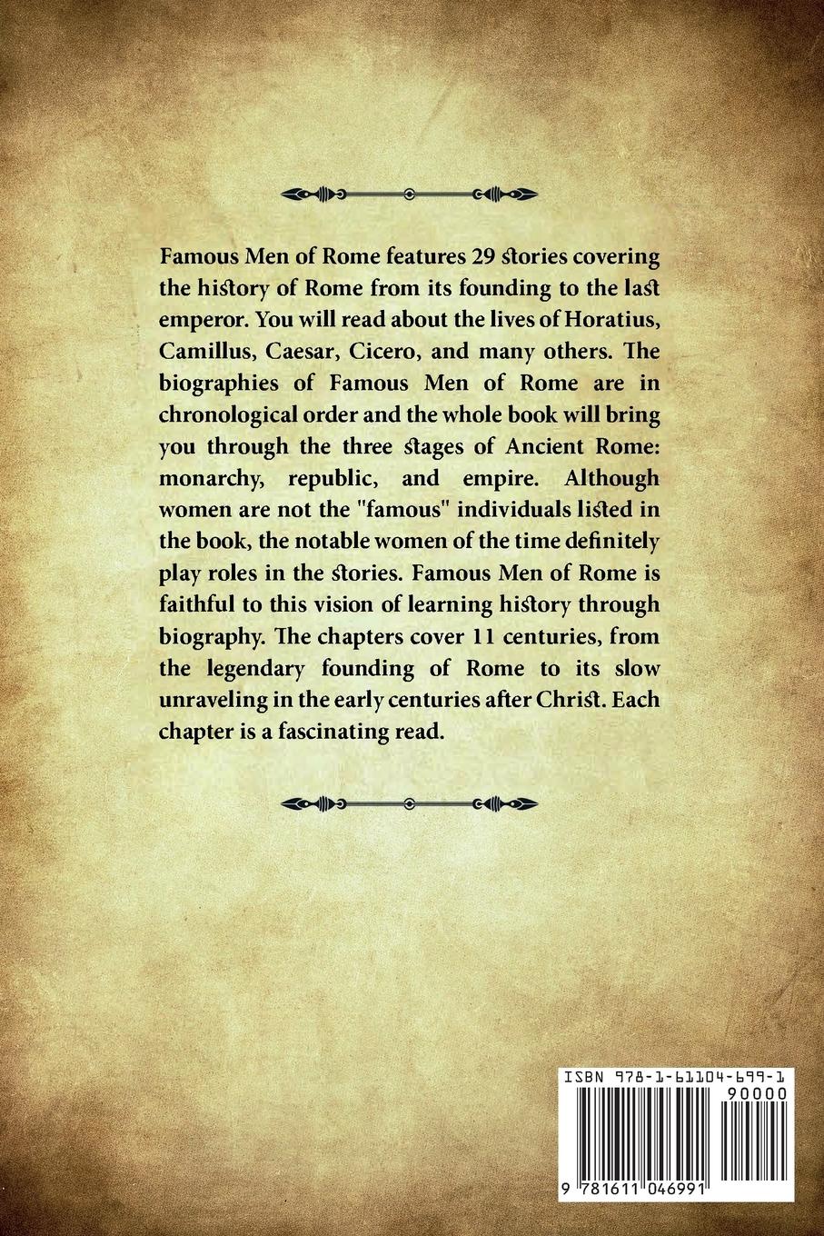 Rückseitencover Famous Men of Rome