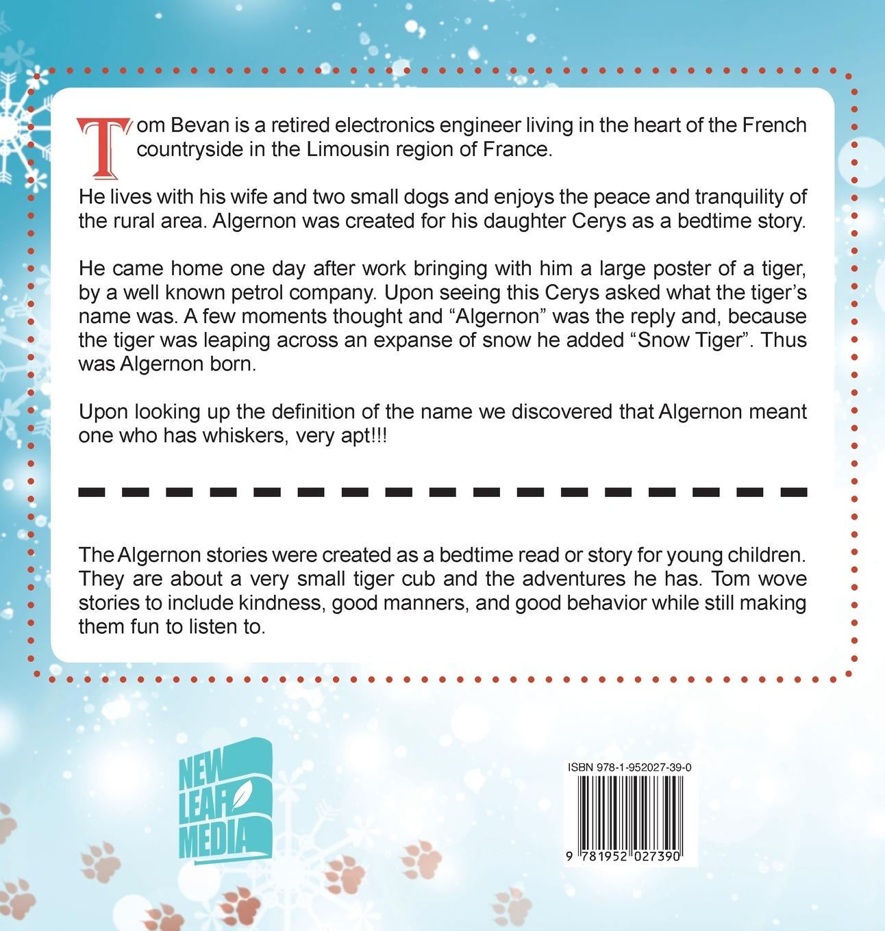 Rückseitencover ALGERNON SNOW TIGER