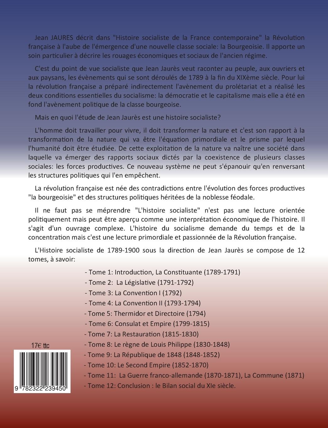 Rückseitencover Histoire socialiste de la Franc contemporaine 1789-1900