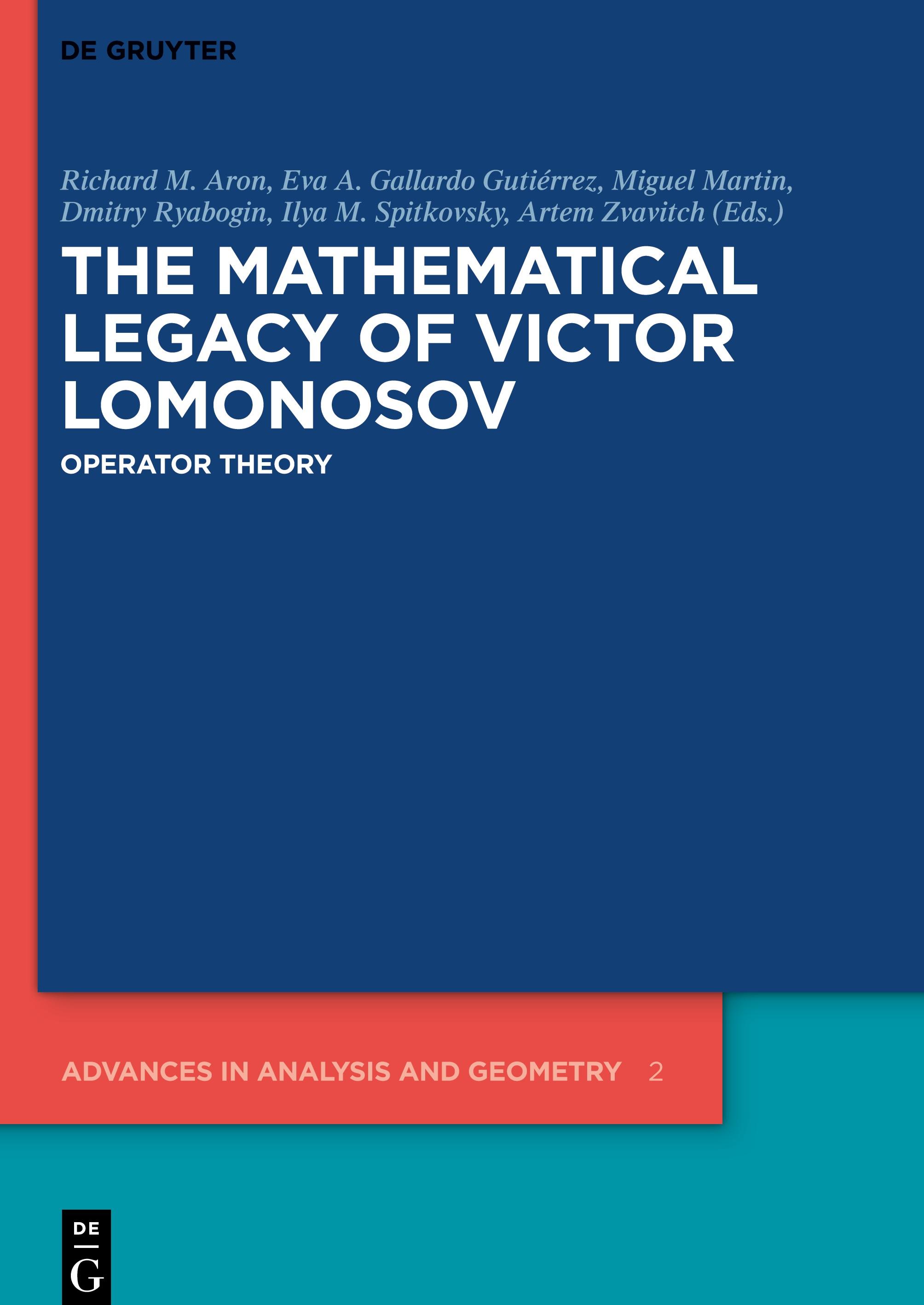 Vorderes Coverbild The Mathematical Legacy of Victor Lomonosov