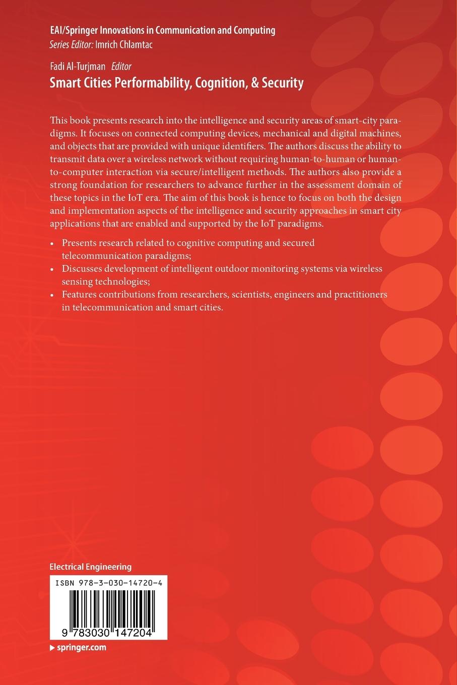 Rückseitencover Smart Cities Performability, Cognition, & Security