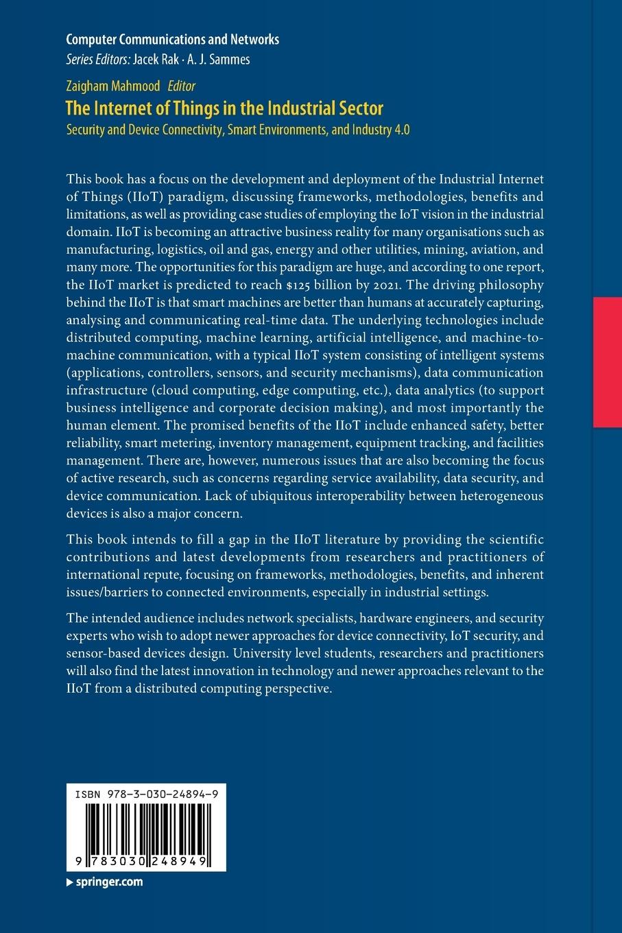 Rückseitencover The Internet of Things in the Industrial Sector