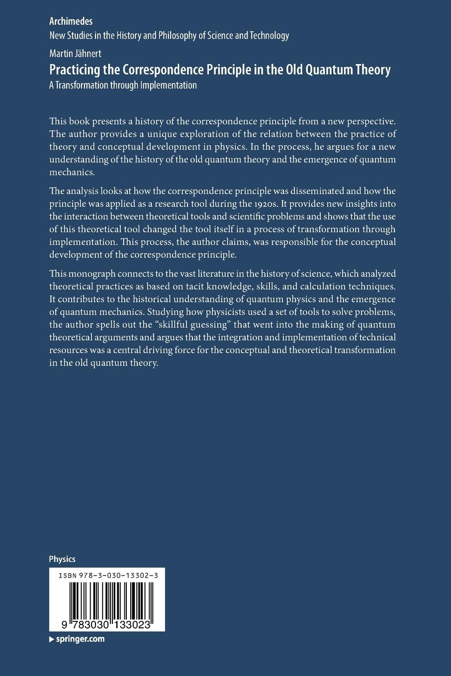 Rückseitencover Practicing the Correspondence Principle in the Old Quantum Theory