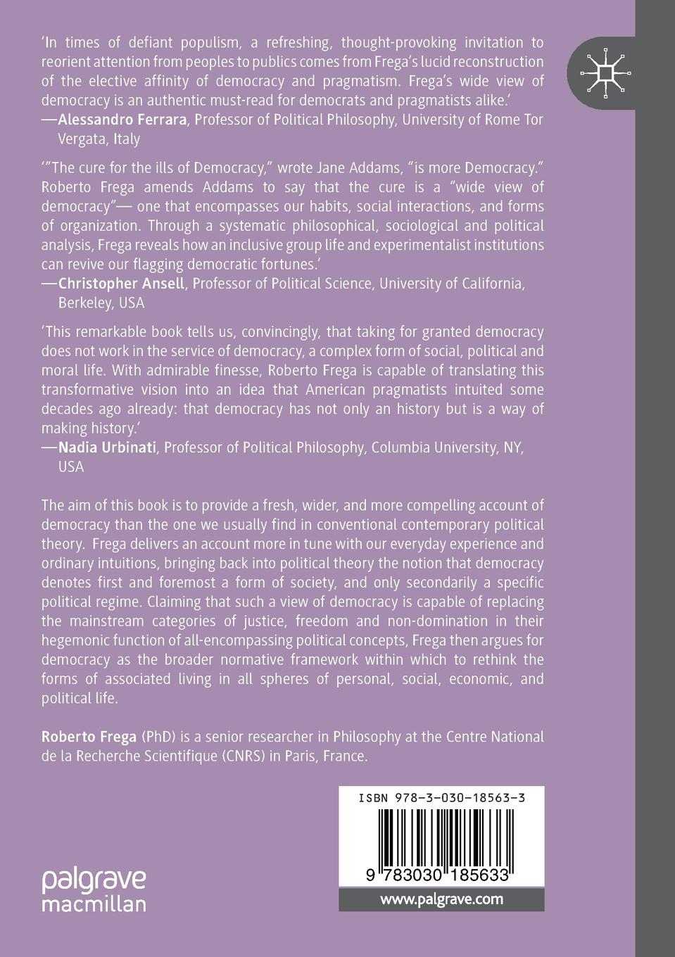 Rückseitencover Pragmatism and the Wide View of Democracy
