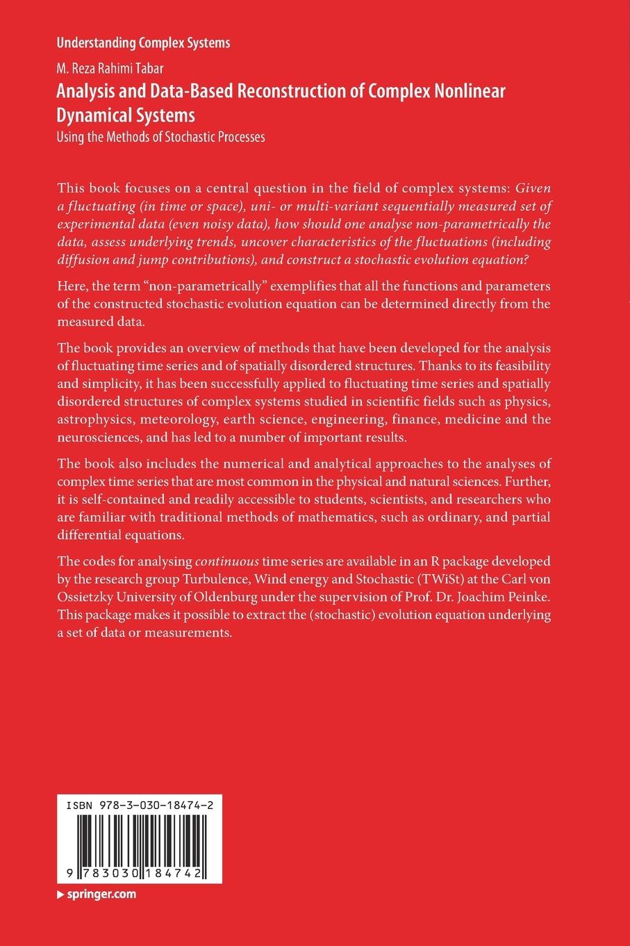 Rückseitencover Analysis and Data-Based Reconstruction of Complex Nonlinear Dynamical Systems