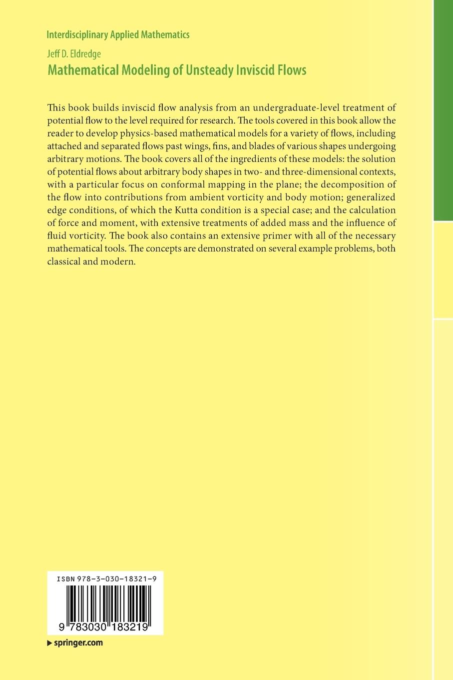 Rückseitencover Mathematical Modeling of Unsteady Inviscid Flows