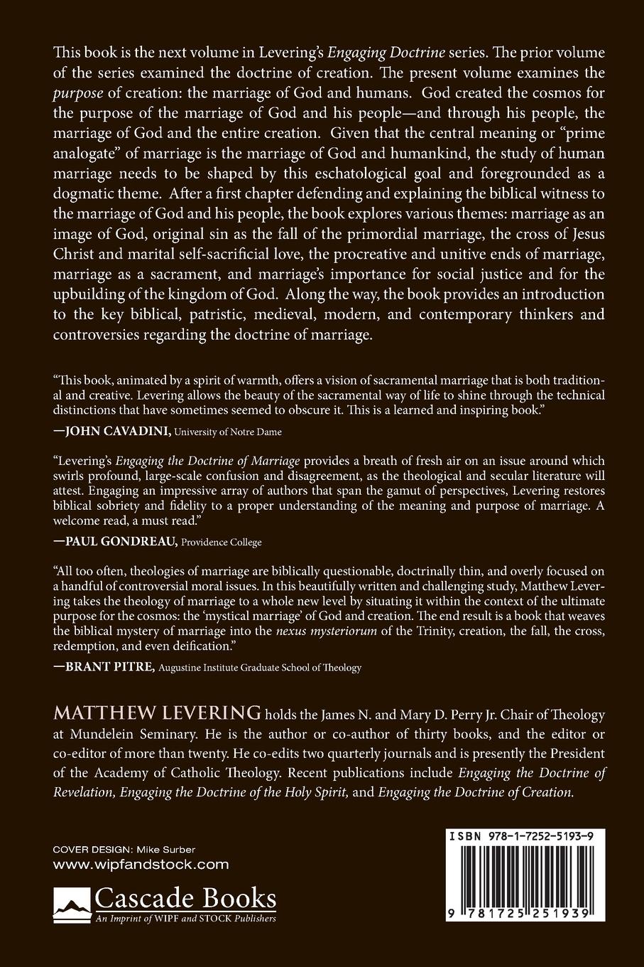 Rückseitencover Engaging the Doctrine of Marriage