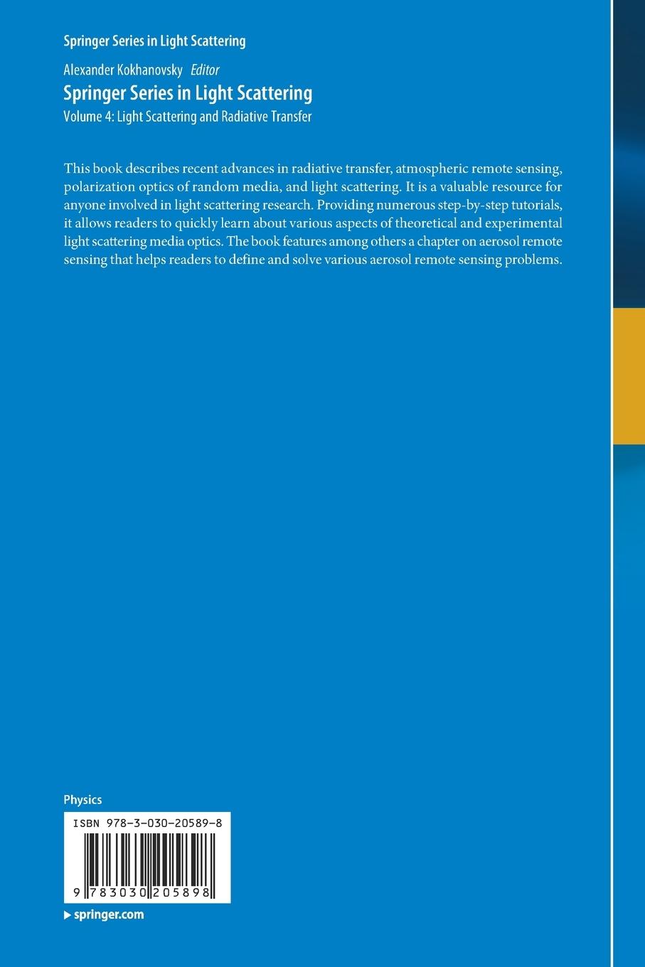Rückseitencover Springer Series in Light Scattering