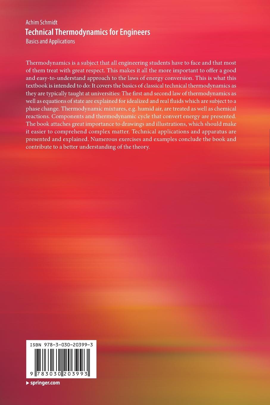 Rückseitencover Technical Thermodynamics for Engineers